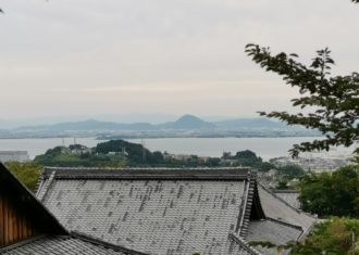 西教寺から見た琵琶湖の風景